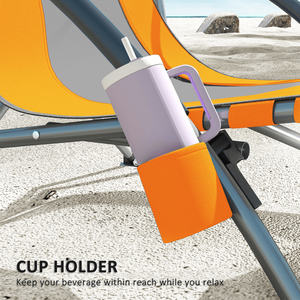 Sedia Pieghevole in Tessuto Oxford con Struttura in Metallo, Arredo da Esterno per Spiaggia, Parco, Camera da Letto, Campeggio, Palestra, Pesca - Product Image 3