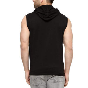 Vêtements de sport décontractés pour hommes, vêtements de sport respirants, sans manches, à capuche, pour un style de vie actif - Product Image 4