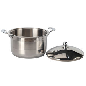 หม้ออะลูมิเนียมแบบมืออาชีพพร้อมฝาปิด สีเงิน ทนความร้อน ใช้กับเครื่องล้างจานได้ พร้อมหูจับกันความร้อน - Product Image 5