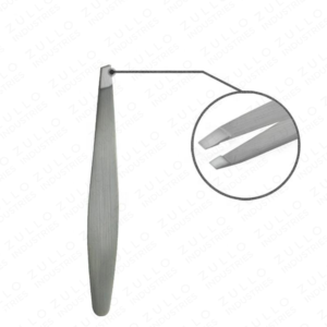 Pinzas de Cejas de Acero Inoxidable Plateado de Alta Calidad con Punta Inclinada, Logotipo Personalizado, Herramienta de Belleza para Dar Forma a las Cejas con Precisión, OEM - Product Image 4