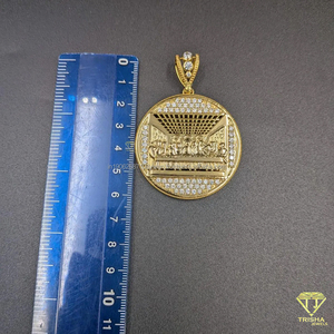 Colgante Religioso de la Última Cena con Incrustaciones de Diamantes, Amuleto Cristiano de Lujo, Joyería Hip Hop, Pieza de Declaración de Fe, Diamante de Lujo - Product Image 5
