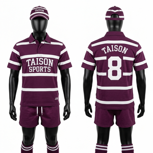 Uniforme de Rugby Premium para Hombre, 180 GSM, Poliéster, Diseño León Rojo, Tela Transpirable, Impresión por Sublimación, Personalizable con Nombre y Número, Estilo Panel - Product Image 2