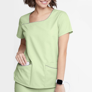 OEM High Quality <b>Nurse</b> Short Sleeve <b>Scrub</b> Tops Comfortable Stretchy Hospital Doctor and <b>Nurse</b> <b>Scrub</b> Jersey - Product Image 6
