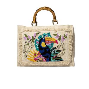 Grand sac fourre-tout rétro pour femme avec motif floral, sac à bandoulière pour femme pour les voyages et le shopping - Product Image 1