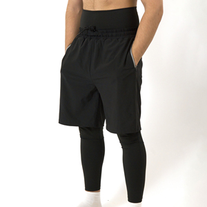 Customized Men's Awrah Shorts Canvas Elastic Waist Muslim <b>Mid</b>-Knee Casual Sunnah Islamic Plain Dyed Activewear for Comfort Style - Product Image 3