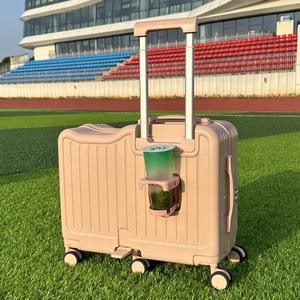 Valise à roulettes 6 roues pour enfant, avec plusieurs compartiments internes, pédale pliable et porte-bouteille arrière – Vente en gros - Product Image 3