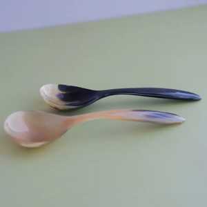 Cuchara Ovalada de Cuerno de Búfalo, Pulida, Duradera, Artesanía Natural, Coleccionable, Imitación Antigua - Product Image 3