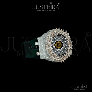 Montre de luxe G-Shock avec sertissage de moissanite VVS et diamant VVS, bracelet en caoutchouc noir, unisexe, 100 % passe le testeur de diamant - Product Image 1