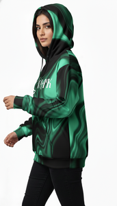 Sweat à capuche unisexe surdimensionné à coupe décontractée avec motif brodé par sublimation sur toute la surface pour un style décontracté et urbain - Product Image 5