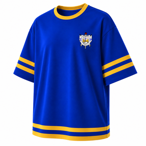 T-shirt personnalisé de la sororité Sigma Gamma Rho, logo brodé sur le devant, bleu et or, manches courtes, pour femme, vêtements grecs - Product Image 4