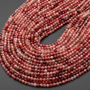 Natural <b>Red</b> Labradorite Faceted Gemstone <b>Beads</b> Loose IGI Certified Round From Rajasthan for Jewelry Making Wholesale - Product Image 2
