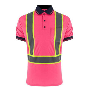 Polo de travail réfléchissant en gros, anti-humidité, à manches courtes, imperméable, avec logo personnalisé, vêtements de sécurité routière - Product Image 5
