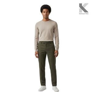Pantalones Chinos de Algodón para Hombre, 340 g/m², Tejido Twill 2/2, Estilo Casual Elegante, Ropa de Trabajo, Fabricante y Proveedor OEM ODM - Product Image 4