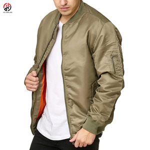 เสื้อแจ็คเก็ตบอมเบอร์สีเขียวมะกอกสำหรับผู้ชาย FIT for LIFE แบบมีซิป ป้องกันลม เหมาะสำหรับใส่ลำลองในฤดูหนาว ทรงปกติ ผ้าแคนวาสเนื้อแน่น ด้านหน้าทำจากหนังวัว - Product Image 1