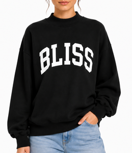 Women's Oversized <b>Mock</b> <b>Neck</b> Sweatshirt Custom Front Logo Casual Pullover Soft Cotton Cozy Streetwear Essential <b>Top</b> - Product Image 4
