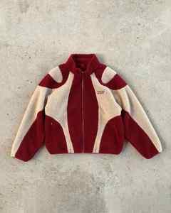 OEM personalizado color bloqueado sudaderas con capucha 500GSM 100% algodón polar Oversize blanco Streetwear sudaderas con capucha - Product Image 1