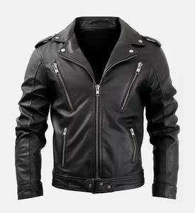 Chaqueta de Cuero Clásica para Hombre, Chaqueta de Motero de Primera Calidad, Fabricante al por Mayor de Chaquetas de Cuero - Product Image 5