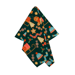 Serviette de table de qualité supérieure 100% coton, motif de Noël imprimé, pour la décoration de la maison, taille et motif personnalisés, fabriquée en Inde. - Product Image 4