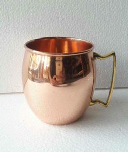 Copper Moscow Mule <b>Mug</b> Brass Handle <b>Reusable</b> Copper Cup for Party Drinks and Home Use - Product Image 2