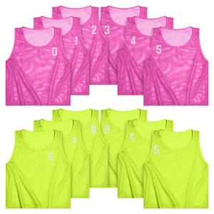 Camisetas de fútbol sin mangas, petos de entrenamiento de malla, transpirables, de secado rápido, último diseño, nuevo color, para uso deportivo, petos de entrenamiento. - Product Image 1