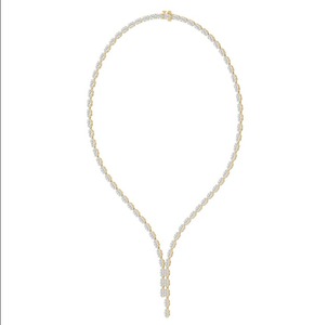 Elegante Collar Largo con Diamante Ovalado de Corte Escalonado de 24.34 ctw, Cultivado en Laboratorio, en Oro Rosa de 9K - Product Image 5