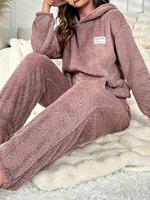 Ensemble sweat à capuche pour femme, hiver, molleton surdimensionné, manches longues, doublure confortable, décontracté, personnalisable sur le devant, tenues 2025