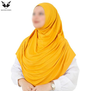 Hijab châle en coton jaune de qualité supérieure, confortable, léger, mode modeste, respirant, foulards hijab pour usage quotidien, femmes - Product Image 5