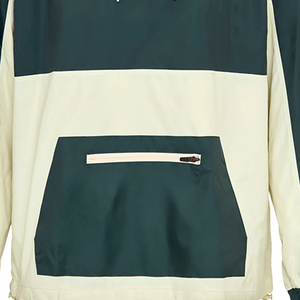 Veste Anorak Bicolore de Jardin Coupe-Vent et Hydrofuge avec Doublure en Maille Respirante, Fermeture Éclair, Capuche Réglable, Poche Kangourou et Coque Rigide - Product Image 5