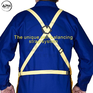 Crea tu propio delantal de cuero resistente al calor para soldar, delantal de trabajo de longitud completa con gran bolsillo frontal y correas ajustables para los hombros. - Product Image 6