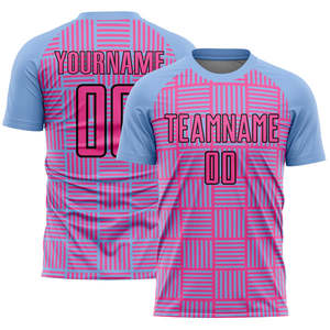 เสื้อฟุตบอลตาข่ายระบายอากาศ โพลีเอสเตอร์ 100% พรีเมียม แบบสั้น สกรีนชื่อและหมายเลขตามสั่ง พิมพ์ลายแบบรีดร้อน ปักลาย 3 มิติ แห้งเร็ว - Product Image 4