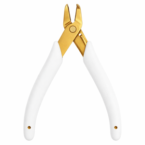 90 Degree Bent Nose Pliers White Gold Handle Gold Tip Precision Jewelry Tool Chain Nose Pliers Professional Hand Tool - Product Image 1