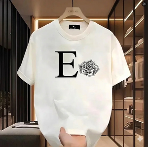 เสื้อยืดคอกลมแขนสั้นทรงโอเวอร์ไซส์ สไตล์ดีไซเนอร์ คุณภาพสูง ผ้าคอตตอนเจอร์ซีย์ 220 กรัม ระบายอากาศได้ดี สตรีทแวร์ลำลอง พิมพ์ลายตัวอักษร สำหรับผู้ชาย - Product Image 2
