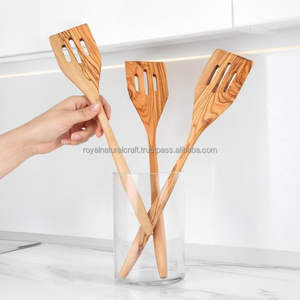 Ensemble de cuillères en bois écologiques Cuillères de service et de cuisine Organisateur de cuisine et accessoires - Product Image 3