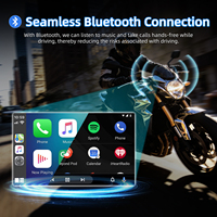 Pantalla Táctil Inalámbrica para Motocicleta de 5 Pulgadas Autorizada por Hyundai, con CarPlay, Android Auto, Bluetooth 5.0 y Sistema Linux
