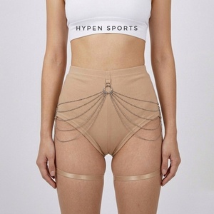 Women's High Waist Skinny Yoga Shorts Chain-Link Booty <b>Dance</b> Cheeky Hot <b>Pants</b> Gym Workout Active Butt Lifting Breathable - Product Image 3