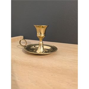 Candelabro Clásico de Latón, Portátil, Elegante Centro de Mesa para Bodas y Bandeja para Velas de Ceremonias Religiosas - Product Image 1