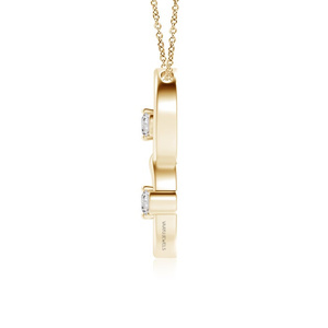 Colgante de Lujo con Doble Círculo Entrelazado de Diamantes Cultivados en Laboratorio, Regalo de Boda o Compromiso, Oro 10K 14K 18K, Plata de Ley 925 935 - Product Image 3