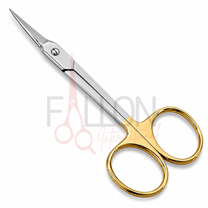 Premium Stainless Steel Gold Handle Nail <b>Cuticle</b> <b>Scissors</b> Precision <b>Scissors</b> for Nails - Product Image 4