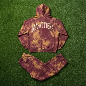 Men Tie Dye Hoodie Pants <b>Set</b> Zip Up Sweatshirt Wide Leg <b>Jogger</b> Pants <b>Matching</b> Two Piece Streetwear Tracksuit - Product Image 5