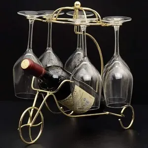Elegantes botelleros decorativos de metal para comedor y cocina modernos, ideas elegantes para exhibir y organizar botellas. - Product Image 5