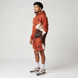 Conjunto Deportivo Corto para Hombre, Chaqueta Deportiva Ligera, Pantalones Cortos con Cordón, Ropa Informal para Entrenamiento al Aire Libre - Product Image 5