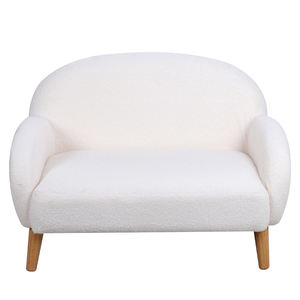 Canapé pour enfant à deux places, canapé pour enfants en tissu Teddy, grand canapé pour bébé, pour les enfants de 0 à 3 ans - Product Image 2