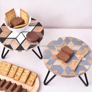 Custom-Made High Quality Round <b>Cake</b> <b>Stand</b> <b>Vintage</b>-Style Wooden Resin for Luxury Event Dessert Displays Price - Product Image 5