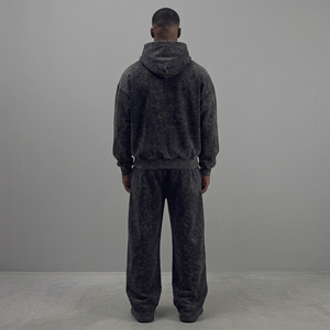 Wholesale High Quality Manufacturer Customized Acid Wash Printed <b>hoodie</b> & Matching Sweatpants 480 <b>GSM</b> Oversized men's tracksuit - Product Image 6