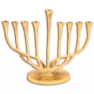 Jaffsexports Menorah Candelabre à 9 Bras en Aluminium Écologique, Portable, Durable, Fait Main, Décoration Religieuse pour la Maison - Product Image 2