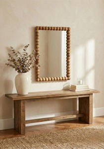 Espejo de pared con diseño de bola de madera para decoración de sala de estar, agrega textura natural y una estética cálida para hogares rústicos y modernos - Product Image 6