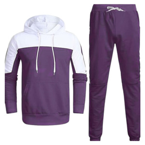 Unisex <b>Tracksuit</b> Midweight Winter Hooded Pullover Drawstring Closure Breathable Eco-Friendly custom logo Simple men <b>tracksuits</b> - Product Image 5