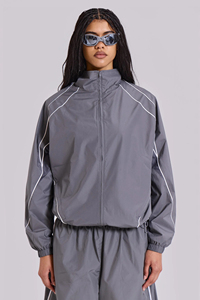 Conjunto Deportivo de 2 Piezas para Mujer, Cortavientos, Color Personalizado, Spandex/Poliéster, Manga Corta, OEM Nofyan Ind 2026 - Product Image 3