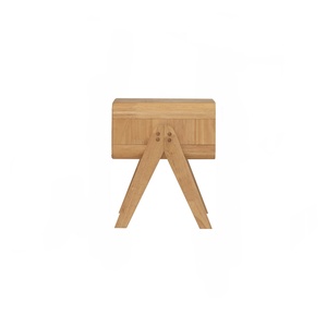 Contemporary Modern Solid Wood Malaysian Oak <b>Small</b> Nighstand with Storage <b>Drawer</b> for <b>Small</b> Bedroom and Living Room - Product Image 6