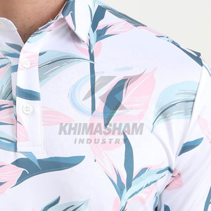 Camiseta de Golf de Manga Corta para Hombre, de Alta Calidad, Informal, con Logotipo Personalizado en la Parte Delantera, de Algodón y Poliéster, Tejida, Transpirable, OEM ODM - Product Image 3
